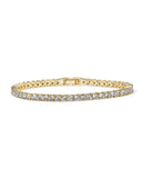 GOLDEN TENNIS BRACELET WITH BRILLIANT CRYSTALS