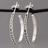 Unique Silvery Hoop Earrings