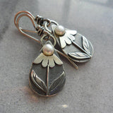 Vintage Tear Flower Earrings